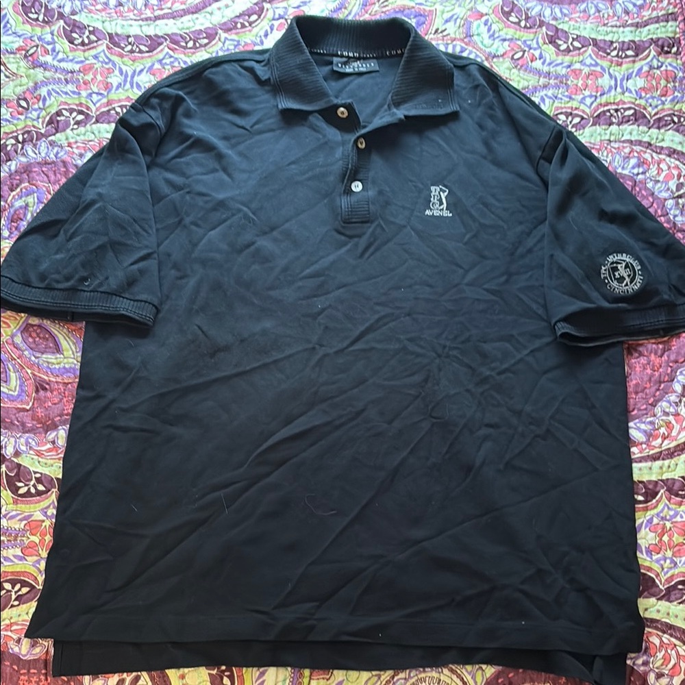TPC AVENEL Black Polo Shirt